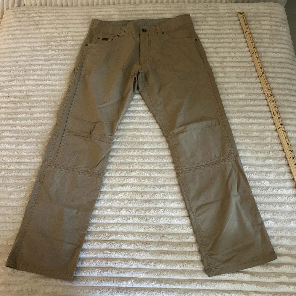 Kuhl Radikl Pants Khaki Tan Hiking Outdoor Hybrid Utility Pants Mens Size 34x30
